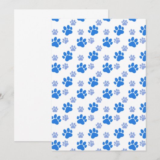 Dog Paw Print Simple Dierenvriend Cute Puppies Bedankkaart (Voorkant / Achterkant)