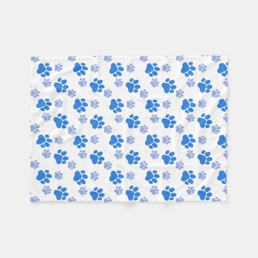 Dog Paw Print Simple Dierenvriend Cute Puppies Fleece Deken (Voorkant (Horizontaal))