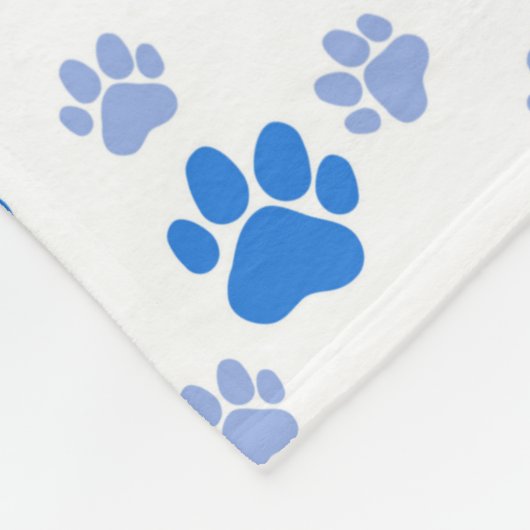 Dog Paw Print Simple Dierenvriend Cute Puppies Fleece Deken (Hoek)