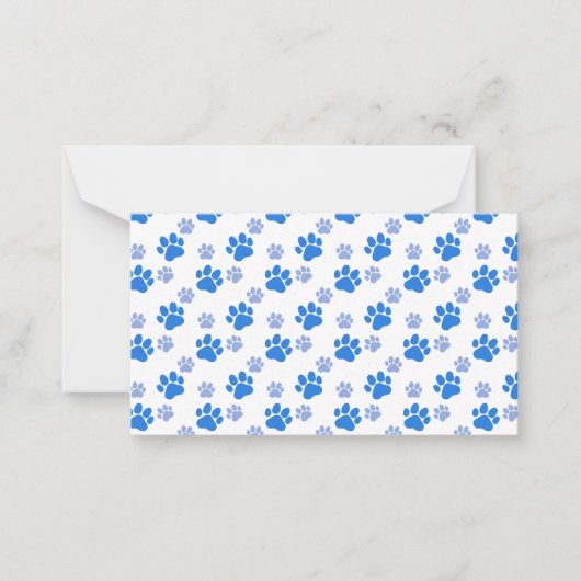 Dog Paw Print Simple Dierenvriend Cute Puppies Notitiekaartje (Voorkant)