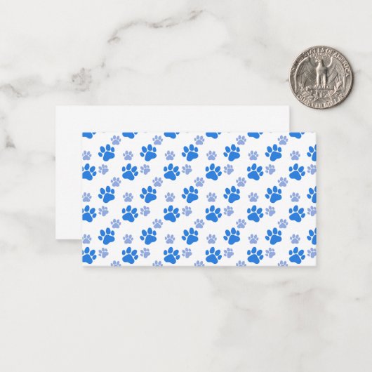 Dog Paw Print Simple Dierenvriend Cute Puppies Notitiekaartje (Voorkant / Achterkant in situ)