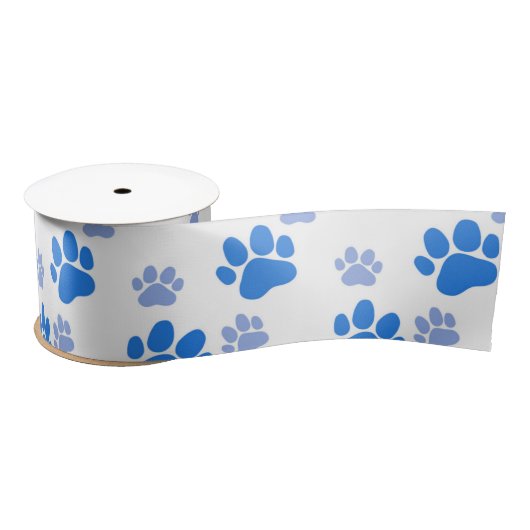 Dog Paw Print Simple Dierenvriend Cute Puppies Satijnen Lint (Spoel)