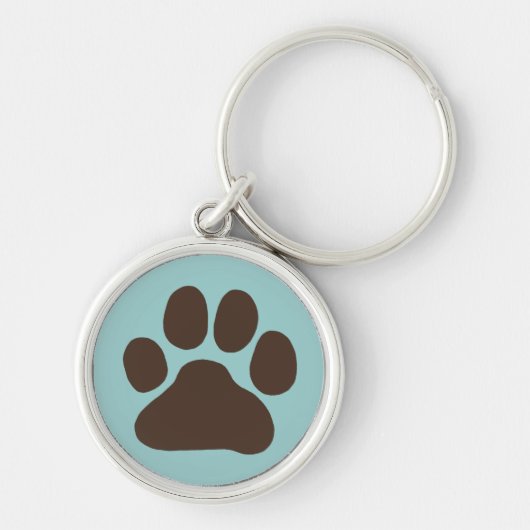 Dog Paw Print Sleutelhanger (Voorkant)