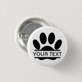 Dog Paw Print Split Tekening Aangepaste tekstrempi Ronde Button 3,2 Cm (Voorkant /achterkant)