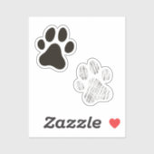 Dog Paw Print Sticker Pack  (Vel)