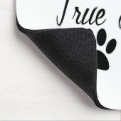 Dog Paw Print True Friends Text Muismat (Hoek)