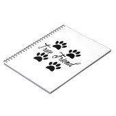 Dog Paw Print True Friends Text Notitieboek (Linkerzijde)