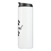 Dog Paw Print True Friends Text Thermosbeker (Geroteerd rechts)