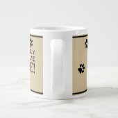 Dog Paw Print Typography Coffee Lover's Specialty Grote Koffiekop (Achterkant)