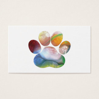 Dog Paw Print Visitekaartjes