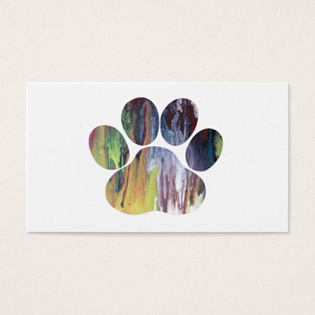 Dog Paw Print Visitekaartjes (Voorkant)