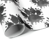 Dog Paw Print Watercolor Canine Paw Cadeaupapier (Rol Hoek)