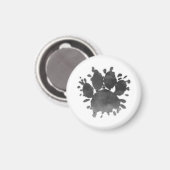 Dog Paw Print Watercolor Canine Paw Magneet (Voorkant / Achterkant)