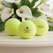 Dog Paw Print Wedding Favor Tennisballen