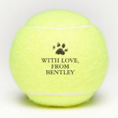 Dog Paw Print Wedding Favor Tennisballen (Voorkant)