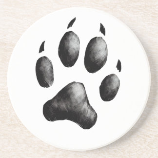 Dog Paw Print Zandsteen Onderzetter