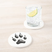 Dog Paw Print Zandsteen Onderzetter (Zijkant)