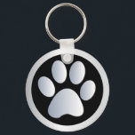 Dog paw print zilver, zwarte sleutelhanger, cadeau sleutelhanger<br><div class="desc">Mooie sleutelhanger voor zwarte en zilveren honden- en kattenpootafdrukken. Een geweldig cadeauidee voor hondenliefhebbers</div>