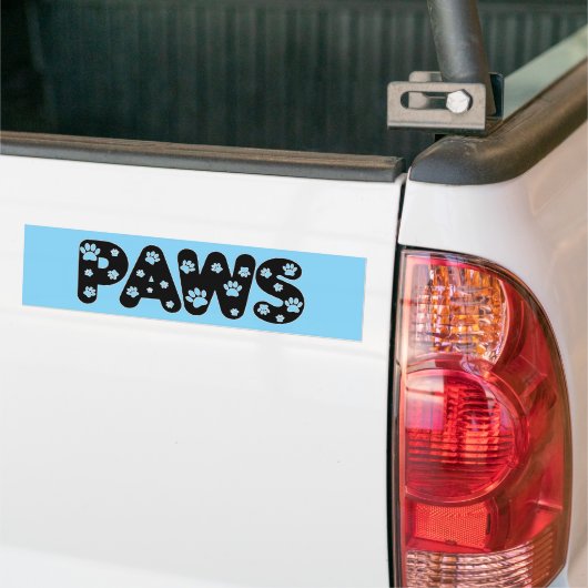 Dog Paw-printers Bumpersticker (Op Truck)