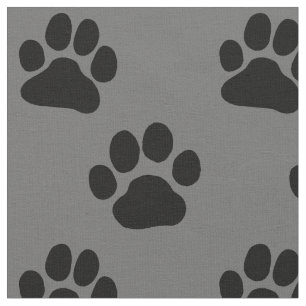 Dog Paw-printers, gevarieerd zwart en grijs Stof