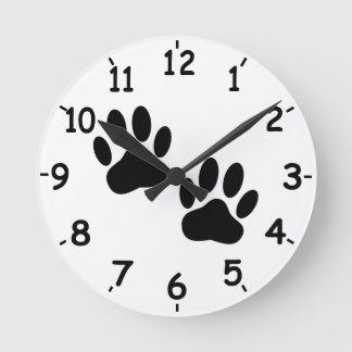 Dog Paw-printers Ronde Klok