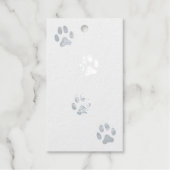 Dog Paw Printert Pet Friendly Custom Silver Cadeaulabels (Voorkant)