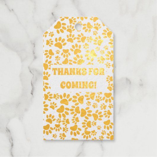 Dog Paw Prints Aangepast Cadeaulabels (Voorkant)