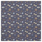 Dog Paw Prints and Botten Cute Stof (Swatch)