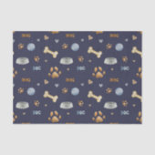 Dog Paw Prints and Botten Cute Tissuepapier (Voorkant)