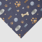 Dog Paw Prints and Botten Cute Tissuepapier (Detail)