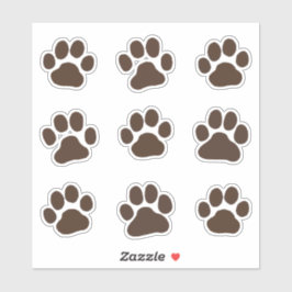 Dog Paw Prints Canine Footprint Vinyl Sticker Set