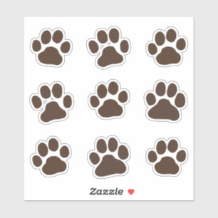 Dog Paw Prints Canine Footprint Vinyl Sticker Set
