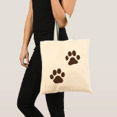 Dog Paw Prints Canvas tas (Voorkant (product))
