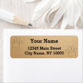 Dog Paw Prints Editable Text Etiket (Insitu)