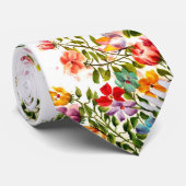 DOG PAW PRINTS FLOWER GARDEN FENCE STROPDAS (Opgerold)