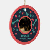 Dog Paw Prints Foto Ornament (Rechts)