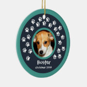 Dog Paw Prints Foto Ornament (Rechts)