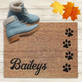 Dog Paw Prints Gepersonaliseerde Vloer Ingang Deur Deurmat