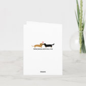 Dog Paw Prints Hart Valentijnsdag Liefde Kaart (Achterkant)