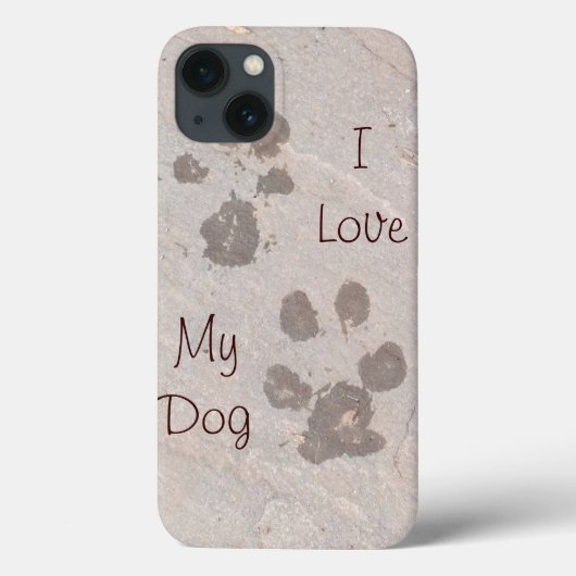 Dog Paw Prints -I Love My Dog iPad case (Achterkant)