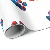 Dog Paw Prints - Inkt in water Cadeaupapier (Rol Hoek)