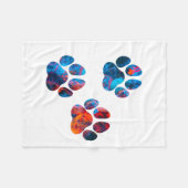Dog Paw Prints - Inkt in water Fleece Deken (Voorkant (Horizontaal))