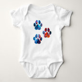 Dog Paw Prints - Inkt in water Romper (Voorkant)