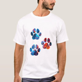 Dog Paw Prints - Inkt in water T-shirt