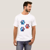 Dog Paw Prints - Inkt in water T-shirt (Voorkant volledig)