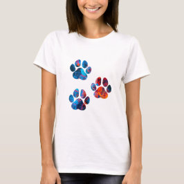 Dog Paw Prints - Inkt in water T-shirt