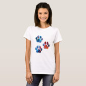 Dog Paw Prints - Inkt in water T-shirt (Voorkant volledig)