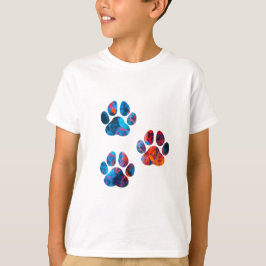 Dog Paw Prints - Inkt in water T-shirt