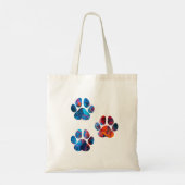 Dog Paw Prints - Inkt in water Tote Bag (Achterkant)