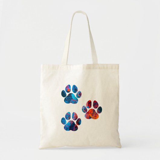 Dog Paw Prints - Inkt in water Tote Bag (Voorkant)